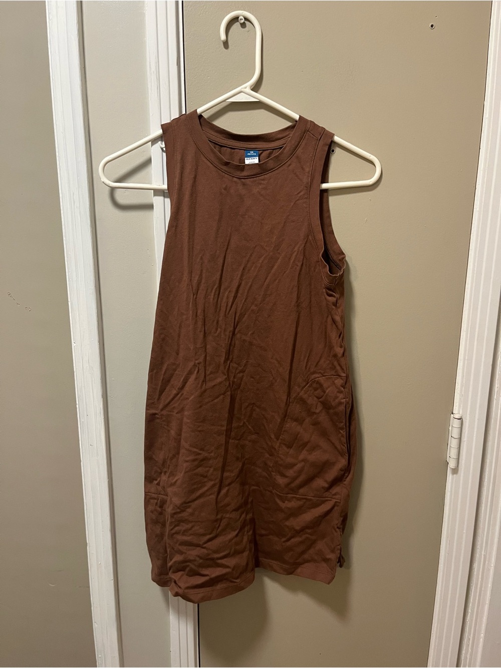 Old Navy Brown Sleeveless Tank Dress with Pockets